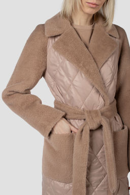 Пальто женское демисезонное (пояс) Утеплитель: Синтепон - El podio фото 6