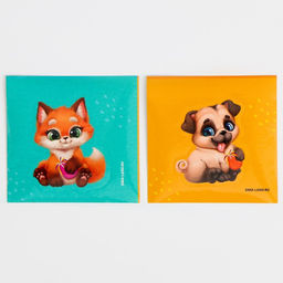 Металлическая головоломка с пазлами и наклейками «Милые зверята», МИКС