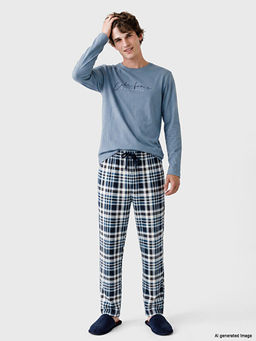 Regular Fit Ekose Erkek Pijama Tak?m?