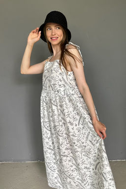 Сарафан женский BRIDE090/01/Белый, черный - M&G all natural фото 4
