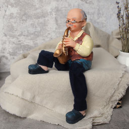 Цена за 2 шт. Фигурка Бабушка, Дедушка висячие ножки 18 см / YH0367 /уп 96/ - Галеонтрейд фото 2