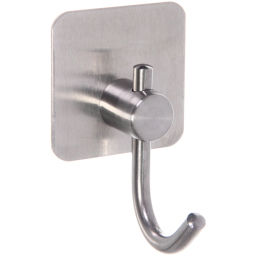 Цена за 2 шт. Крючок из нержавеющей стали на липкой основе 3М "БАСТОФ", форма квадрат, нагрузка до 5кг/4,5*8см