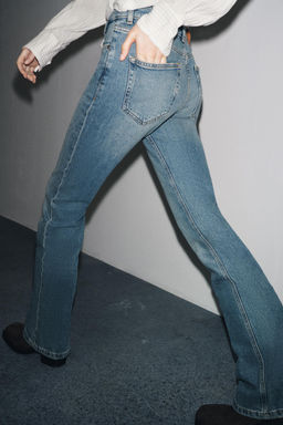 ZW COLLECTION BOOTCUT HIGH-WAIST JEANS - Zara фото 4