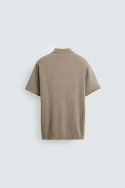 RIB KNIT POLO SHIRT - Zara фото 8