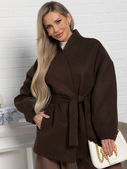 Пальто Мелания (горький шоколад) Б15185-5М