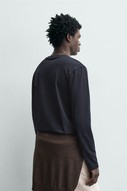 CAMISETA SLIM FIT B?SICA / Marino - Zara фото 3