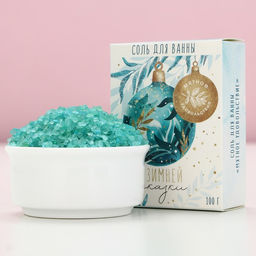Соль для ванны «Зимней сказки!», 100 г, аромат мяты, Чистое счастье