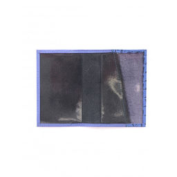 Обложка для паспорта Croco-П-409 натуральная кожа голубой кайман/голубой флотер (13/18) 264822  фото 2