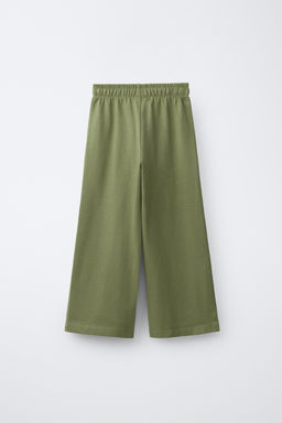 PANTAL?N FELPA HEAVY JERSEY WIDE LEG / Khaki - Zara фото 2