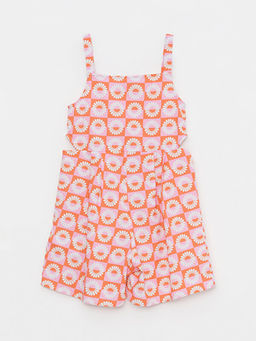 Kare Yaka Desenli Ask?l? Poplin K?z ?ocuk Tulum - Waikiki фото 2