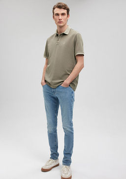 Siyah Polo Tisort - Mavi фото 5