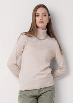 CLE Джемпер жен. 352795ха меланж св.бежевый - Clever wear фото 5