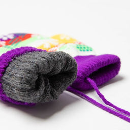 Варежки детские, цвет фиолетовый/полосочки, размер 14,5х6,7 - Rossini фото 3