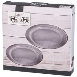 НАБОР ТАРЕЛОК ЗАКУСОЧНЫХ LEFARD GRAPHITE 2 ШТ. 23 СМ  фото 2