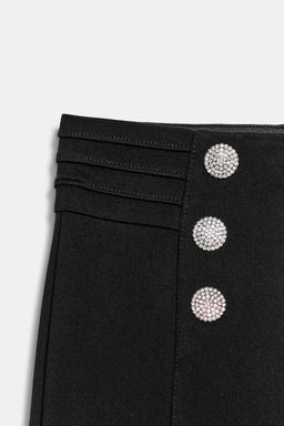 RHINESTONE BUTTON LEGGINGS - Zara фото 9
