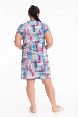 Халат М321136сб серый/бирюзовый - Елена фото 4