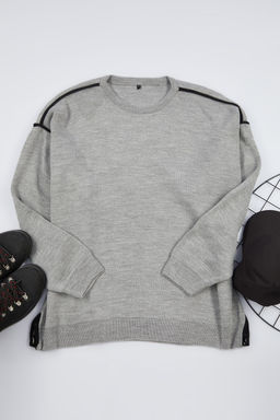 TRENDYOL MAN Siyah Buyuk Beden Oversize Fit Genis Kal?p Biye Detayl? Triko Kazak TMNAW24AN00000 - Trendyolmilla фото 6