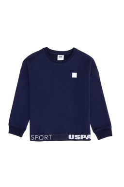 Темно-синяя толстовка для мальчиков с круглым вырезом - U.s. polo assn фото 4