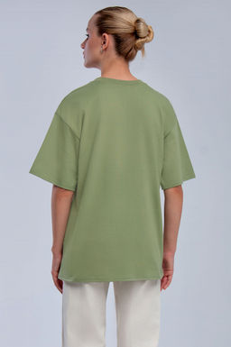 Арт. 31131 Футболка женская оверсайз 44-52 (5 шт) Цвет:полынь - Калинка фото 3