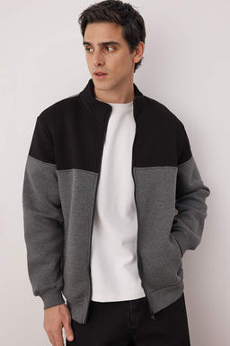 TRENDYOL MAN Lacivert-Gri Melanj Regular Fit Uzun Kollu Dik Yaka Fermuarl? Sweatshirt TMNAW22SW0720 - Trendyolmilla фото 22