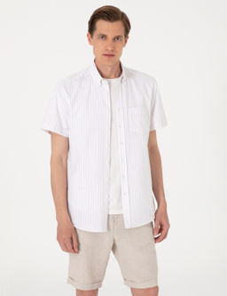 Bej Regular Fit _izgili K_sa Kollu G_mlek - Pierre cardin фото 3