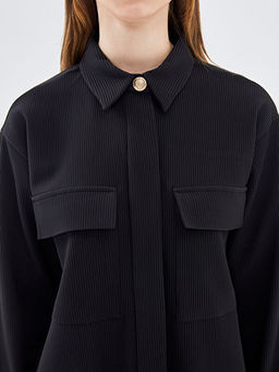 Dokulu Oversize Kad?n G?mlek Tunik