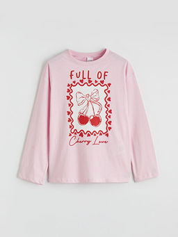 Bisiklet Yaka Bask?l? K?z ?ocuk Pijama Tak?m