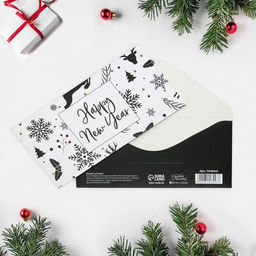 Цена за 10 шт. Конверт для денег «Новогодний подарок», 16.5 х 8 см