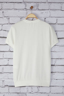 TRENDYOL MAN Beyaz Regular/Normal Kesim Bisiklet Yaka Pamuklu Basic T-Shirt TMNSS25TS00062 - Trendyolmilla фото 3