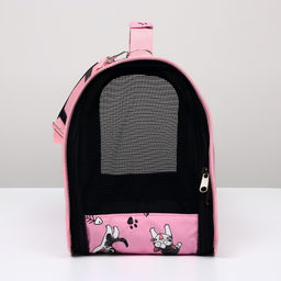 Сумка-переноска каркасная Играющие котики, размер S, 37,5 х 17 х 22 см, розовая - Пижон фото 6