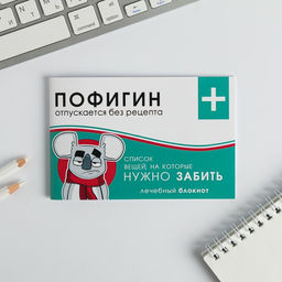 Цена за 3 шт. Блокнот-таблетки, 32 л Пофигин