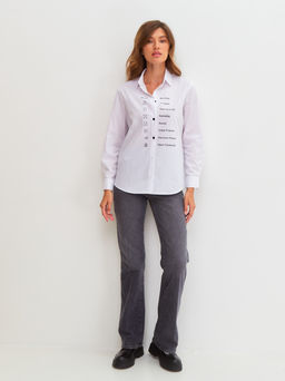 Блузка женская дл. рук. KATHARINA KROSS KK-B-0101P-белый.принт  фото 3