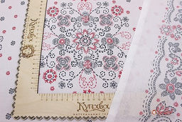 Ситец Лукерья (Гол.платок 0.95м*0.95м), ш.0.95м, хлопок-100%, 95гр/м.кв, раппорт 100см - Купава фото 3