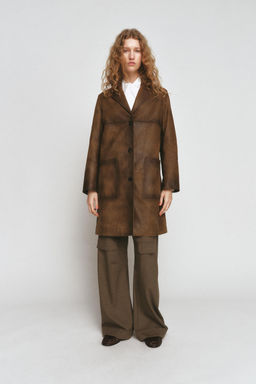 100% LEATHER COAT ZW COLLECTION LIMITED EDITION - Zara фото 13