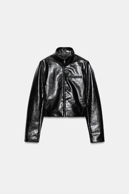 CHAQUETA CORTA EFECTO PIEL / Negro - Zara фото 3