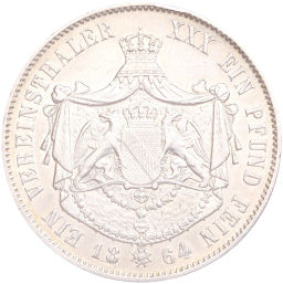 1 союзный талер 1864 года Баден