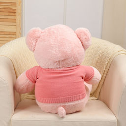 Мягкая игрушка Медведь, розовый, в розовой кофте, 75 см - Simaland фото 4
