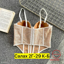 Кружевной корсетный топ