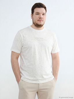 Bisiklet Yaka Bask?l? Erkek Ti??rt