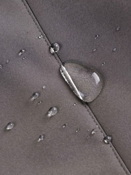 Парка женская софтшелл виндстоппер удлинённая с капюшоном темно-серого цвета 9618_1TC