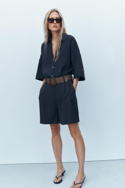 WIDE SHORT SLEEVE SHIRT - Zara фото 3