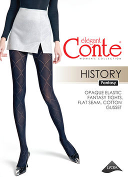 Колготки фантазийные CONTE HISTORY Колготки с ромбами nero - Conte elegant фото 5