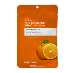 Маска для лица осветляющая с экстрактом мандарина - The Pure Jeju Tangerine Vita C Mask, 25 мл