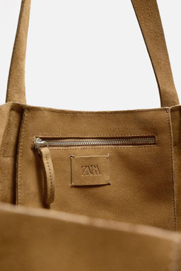 LEATHER TOTE BAG - Zara фото 6