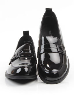 03-DHL255-1 BLACK Лоферы женские (натуральная кожа)