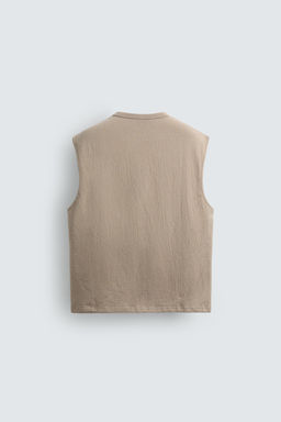 SUDADERA TANK RELAXED FIT TEXTURA / Beige - Zara фото 7