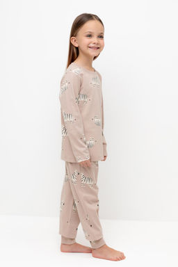 Crockid _ К 1561/бежевый,большие зебры пижама дет  фото 3