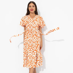 Платье из вискозы, Мода без компромиссов (оранжевое) - Charutti фото 4