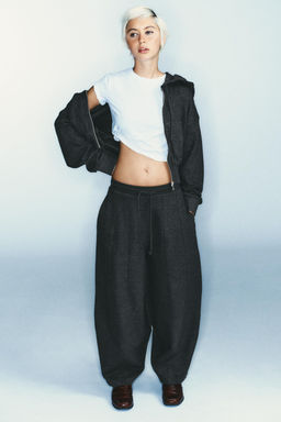 BALLOON RIBBED TROUSERS