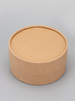 Коробка круглая подарочная, завальцованная крафт, 12×6 см